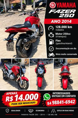 Yamaha Fazer Fz15 150 ABS Connected Deadpool 2014