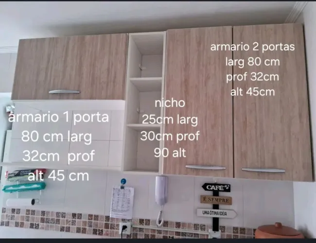 Armários aéreos cozinha + nicho