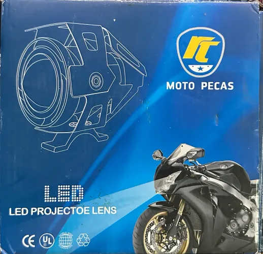 Farol Lanterna De Milha Com Angel Eyes Para Moto