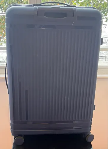 Mala polipropileno azul 32kg 4 rodas e cadeado embutido