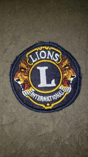 Emblema aplique bordado Lions Club para paletó, jaqueta etc. novo