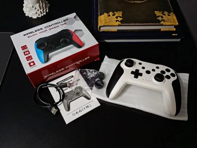 Gamepad sem fio bluetooth compatível com Nintendo Switch, PC, Android e PS3