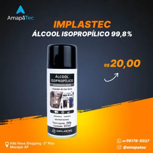 Alcool Isopropilico Em Aerossol Implastec 227ml