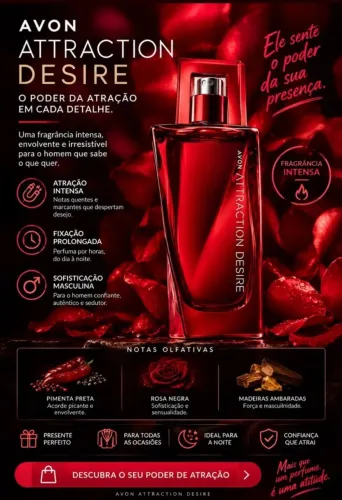 Avon - Attraction Desire For Him Deo Colônia 75ml