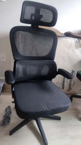 Cadeira ergonomia Genebra - Preta ( Completa)