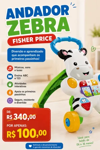 Andajar para bebê fisher priced promoção