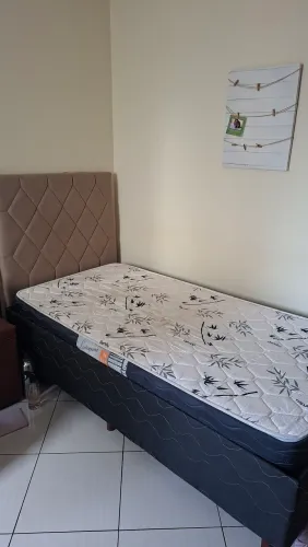 Cama box solteiro + colchão +cabeceira