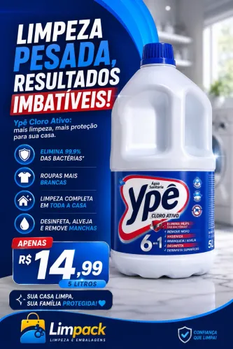 Água sanitária ype 5 litros 