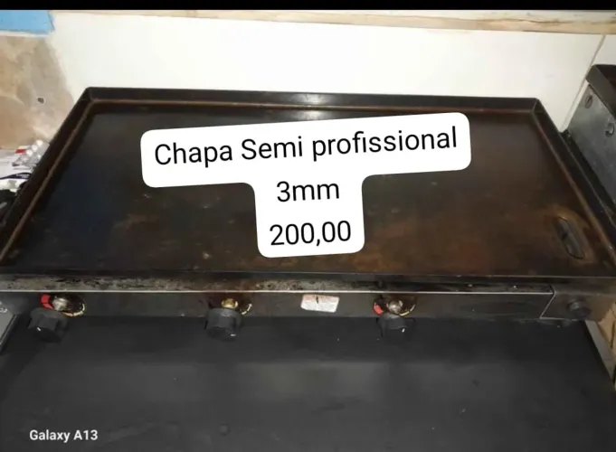 Chapa semi profissional 3mm, Hambúrgueria
