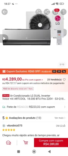 Ar condicionado smarte inverter
