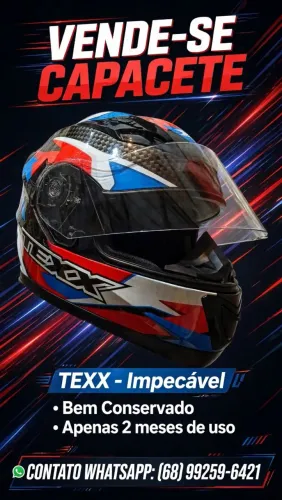 Vende-se capacete texx bem novo interessado chama no pv