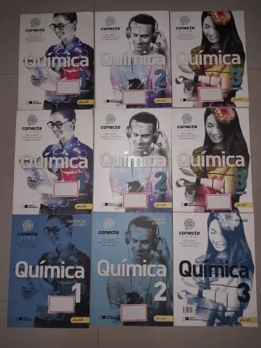 Livros de química, Ensino Médio, Conecte Live 1, 2 e 3, partes 1, 2 e 3 de todos