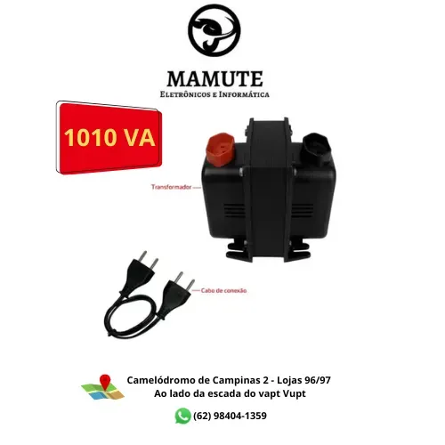 Conversor Transformador De Voltagem Energia 1010VA 110v 220v Conversor