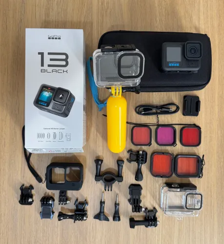GoPro HERO 13 Black + Kit Completo de Acessórios - Câmera de Ação