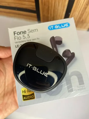 Fone de ouvido Bluetooth Wireless 5.3 - It Blue LE-2418 preto an3