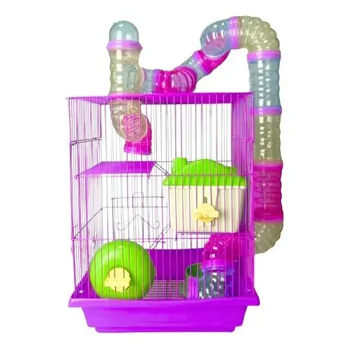 Gaiola Hamster + Mix + Serragem+ Bolinha para brincar + Pó de banho