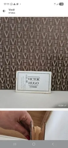 Pasta executiva Vítor Hugo monograma usada