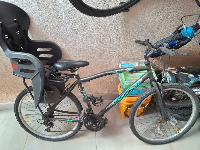 Bike Bicicleta Aço + Cadeirinha Traseira