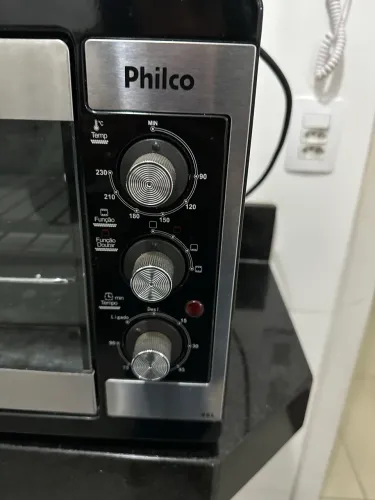 Forno Elétrico 46 Litros Philco com Timer Prata/Preto 127V