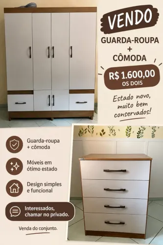 Guarda roupa+ cômoda