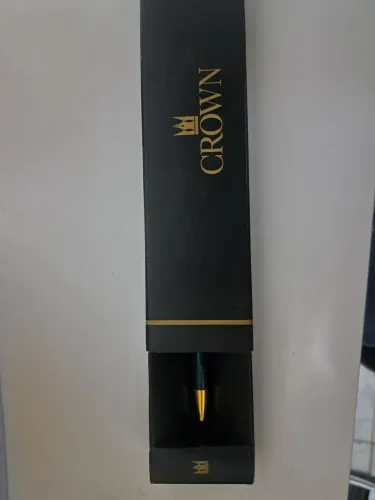 Caneta Crown Elegante - Verde Petróleo e Dourado