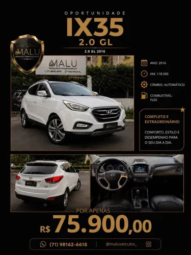 Hyundai IX35 GLS 2.0 16V 2WD Flex Aut. 2016