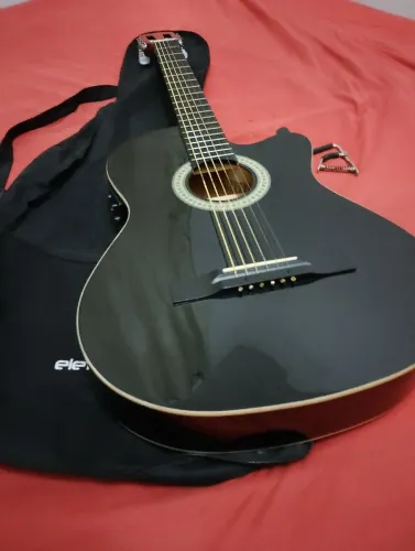 Violão Preto Start Giannini Elétrico (JÁ REVISADO POR LUTHIER!!!)