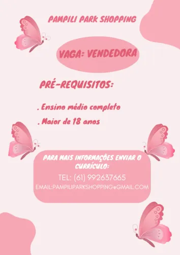 Vendedora, maior de idade