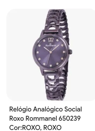 Relógio Roxo Rommanel