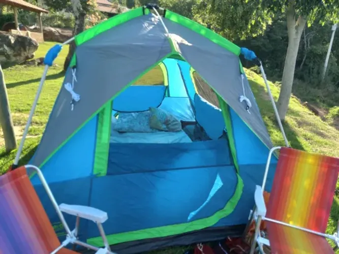 Conjunto camping Quechua - barraca 4 pessoas + 2 colchões autoinfláveis Arpenaz Comfort 65