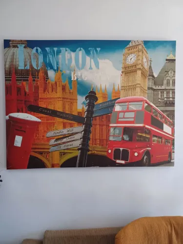 Quadro grande (113 cm x 85 cm) com paisagens de Londres