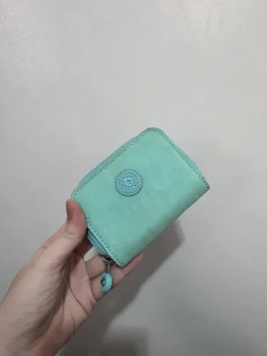 Mini carteira Kipling verde agua /ciano