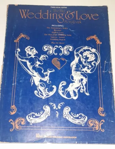 Livro Raro De Partituras Para Piano,Vocal,Guitarra,Wedding & Love,100 Partituras,Sucessos