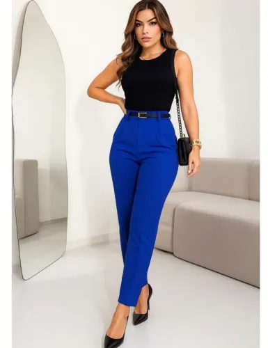 Calça azul alfaiataria seminova