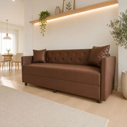 SOFÁ 3 lugares em CORINO, RESISTENTE, Moderno Minimalista