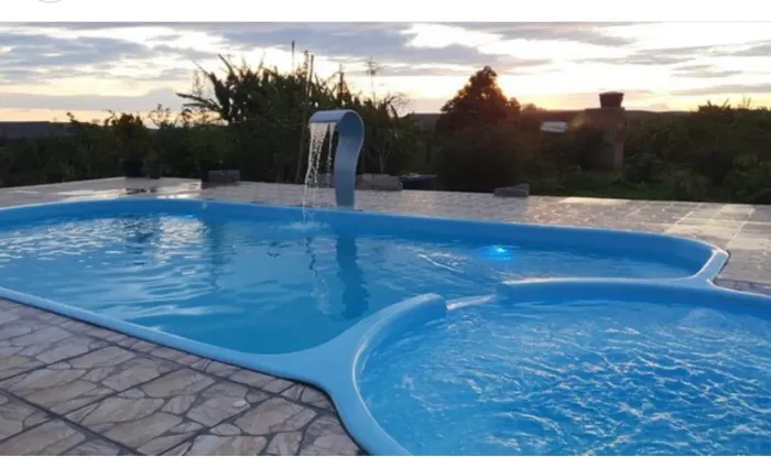 Piscina de fibra grande 8 metros instalada