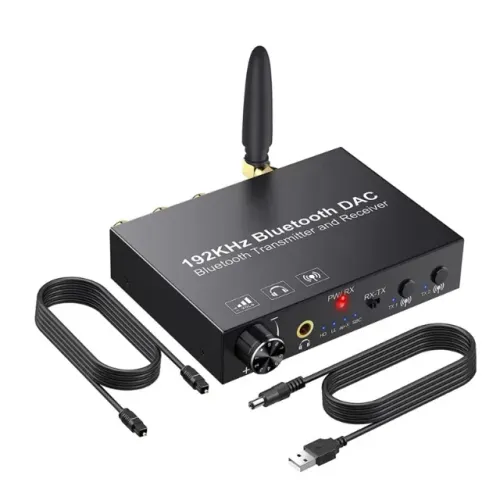 DAC Bluetooth 192kHz Transmissor e Receptor de Áudio TX/RX Hi-Fi