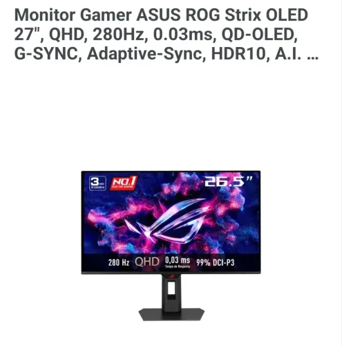 Troco por JBL Ultimate Monitor OLED Asus Rog XG27Acdms