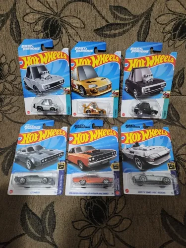 Coleção Espetacular Velozes e Furiosos (Fast & Furious) 6 minis Temático Hot Wheels.