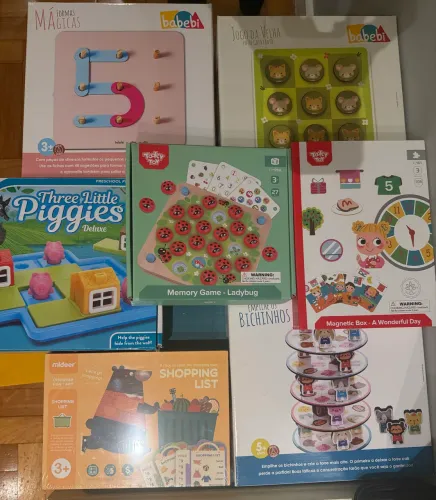 Kit jogos Babebi, Tooky Toy e Smart Games