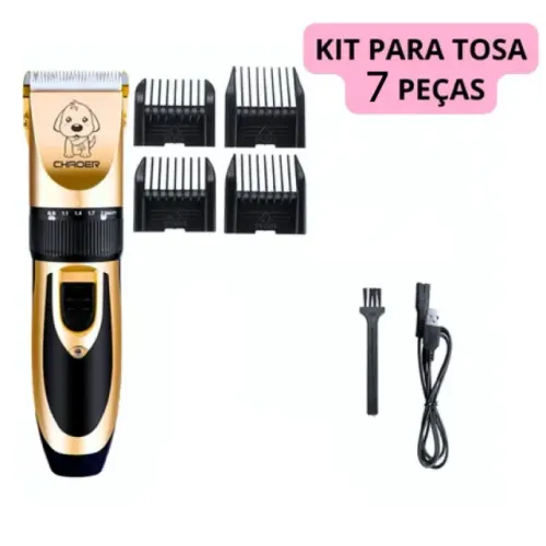 Kit Máquina Para Tosar Pet Para Cachorro & Gato