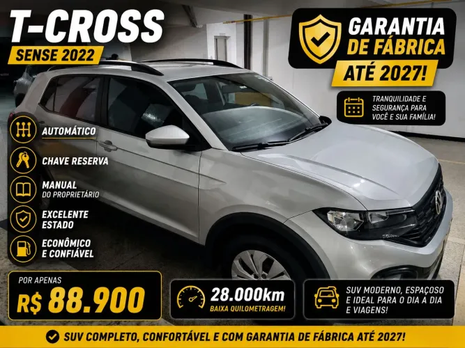 Volkswagen T-Cross Sense 1.0 TSI Flex 5P Aut. 2022