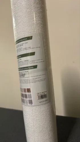 Papel de parede texturizado branco autocolante