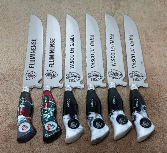 Facas artesanais do seu time Favorito - Aço Inox 420 - Garantia Vitalícia