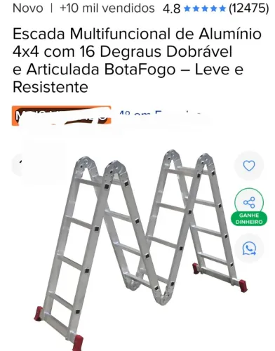 Escada de Aluminio dobrável 