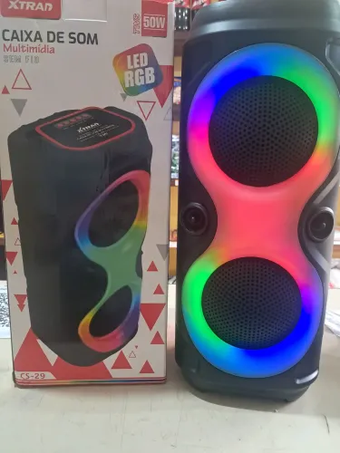 Caixa de som Bluetooth RGB LED