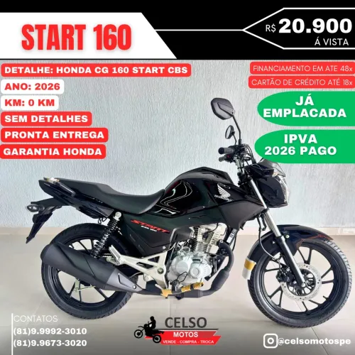 START 160 2026 ZERO KM IPVA26 PAGO ACEITO FINANCIO 48x ACEITO SUA MOTO