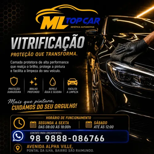 ML TOP CAR - ESTÉTICA AUTOMOTIVA<br>