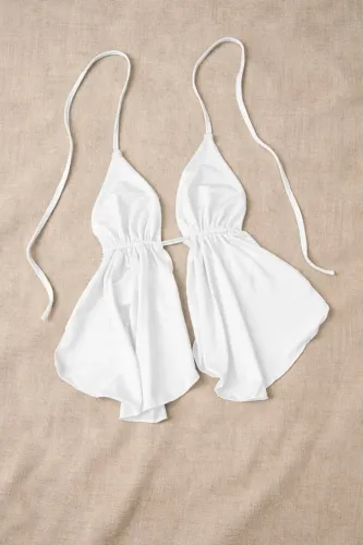 Cropped Cortininha Branco (Peça única)