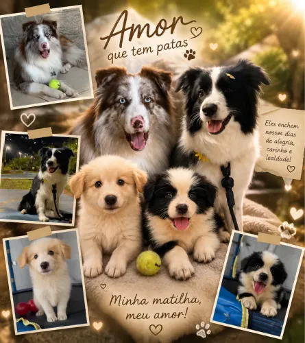 Filhotes de border collie pelagem longa